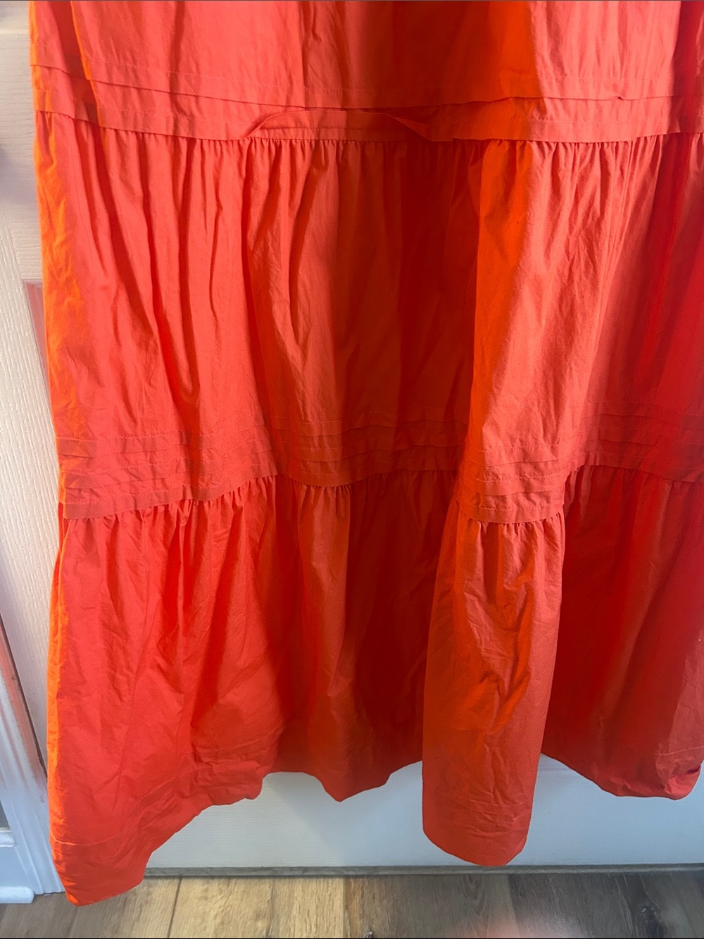 Quince Orange V-Neck Tiered Maxi Dress - Picture 4 of 5